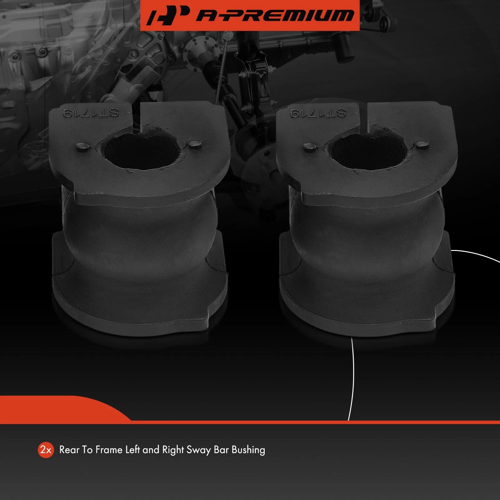 2X Rear Sway Bar Bushings for Honda Civic (2013–2015)