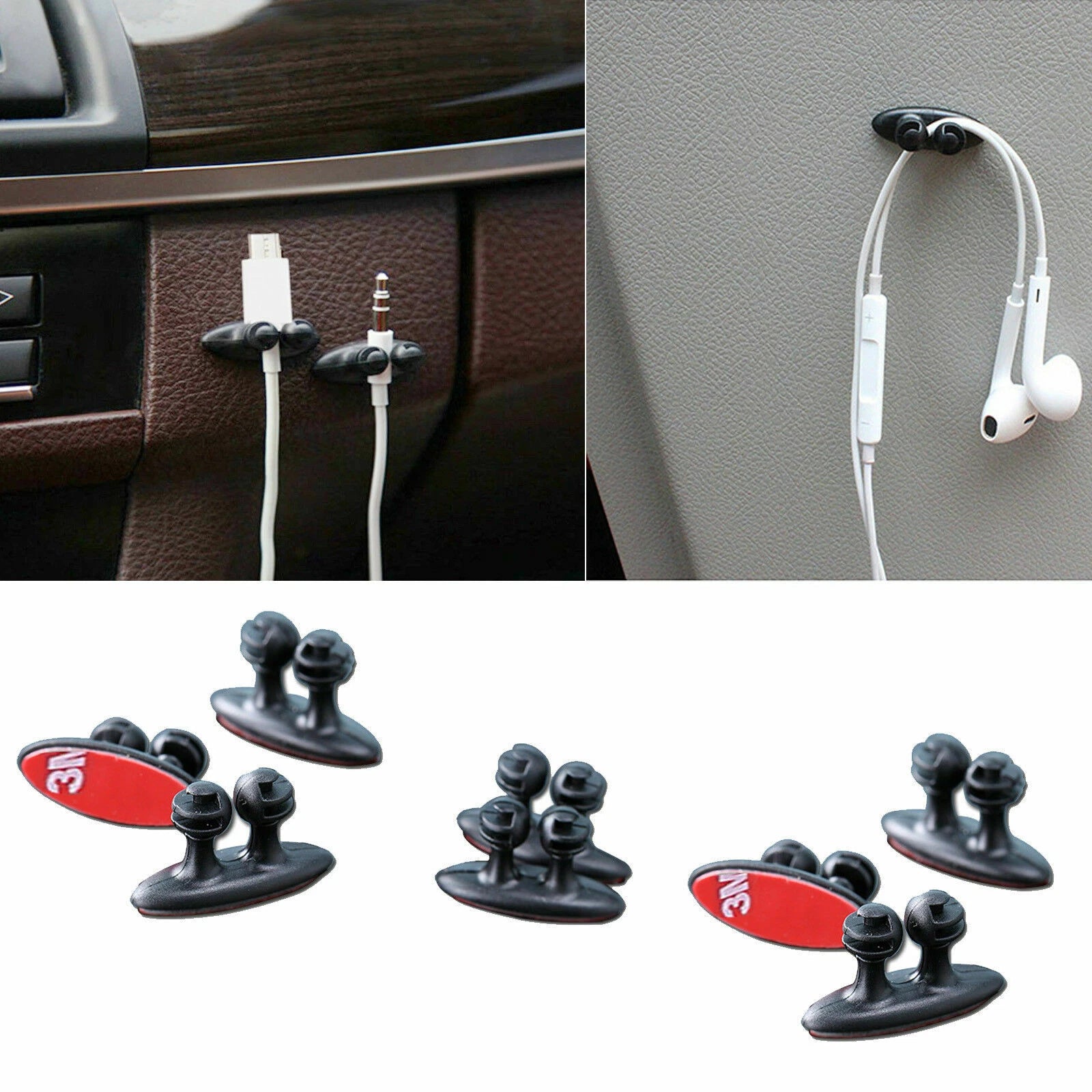 8PCS Phone Cable Wire Cord Clips for Organizer Drop Adhesive Clamp (2010–2025)