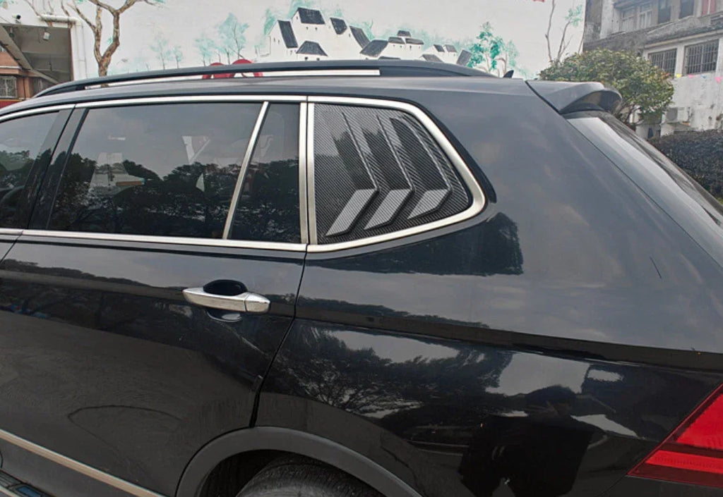 Carbon Fiber Rear Window Triangle Louver Cover for VW Tiguan (2018–2024)