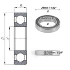 Deep Groove Ball Bearing 6803VV for Scooter Skateboard Wheel (P0 17x26x5mm)