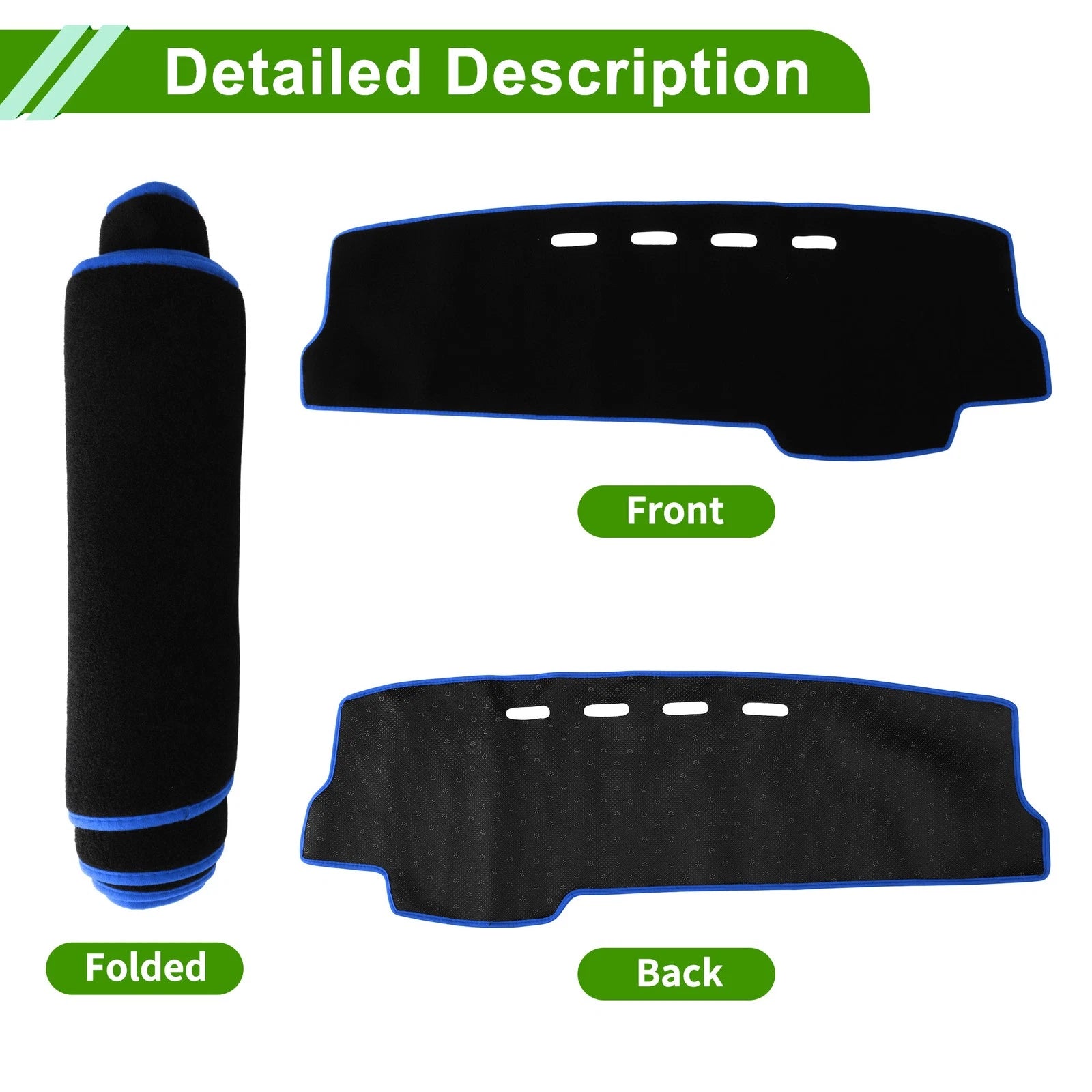 Dashboard Cover for Suzuki Alto (2019–2022) Black Blue Trim, 1 Pc