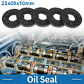 Set of 5 Oil Seal Rotary Shaft Seal Nitrile Rubber 25x60x10mm