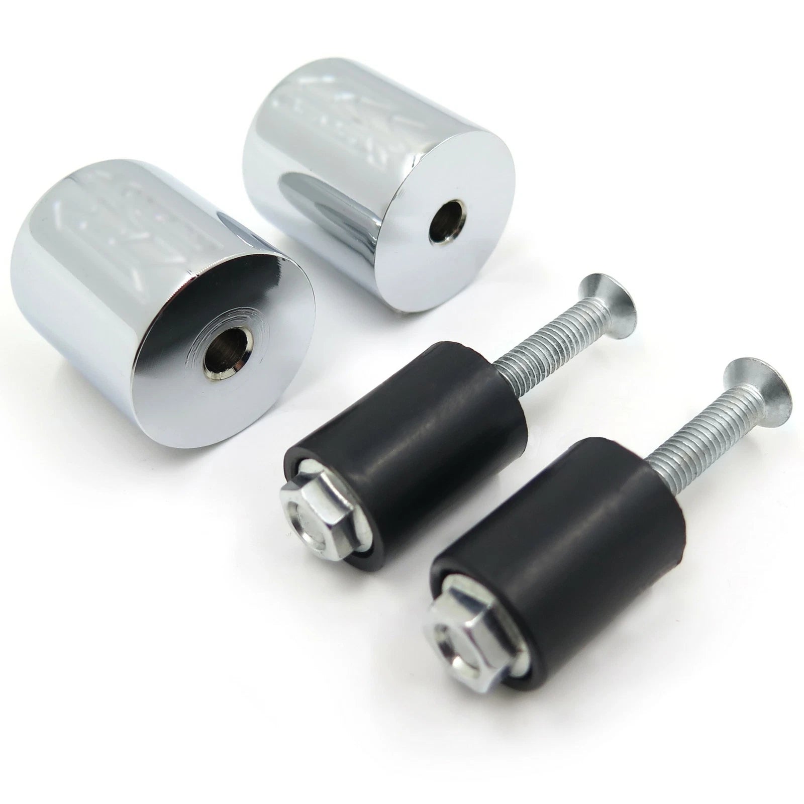 Handlebar Bar End Slider for Suzuki GSXR 600/750 (1992–2014) Chrome Rubber