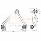 Set of 8 Front Upper Control Arms Tie Rods for Kia Sorento (2003-2004)