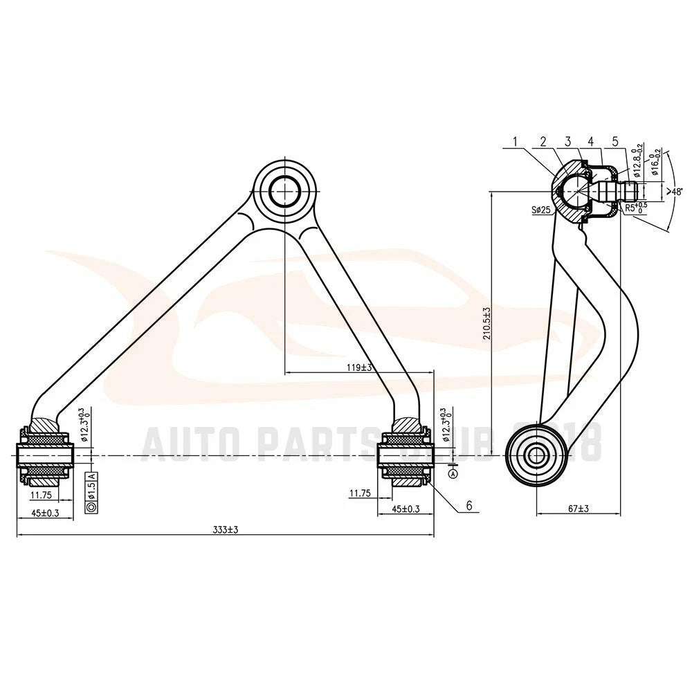 Set of 8 Front Upper Control Arms Tie Rods for Kia Sorento (2003-2004)