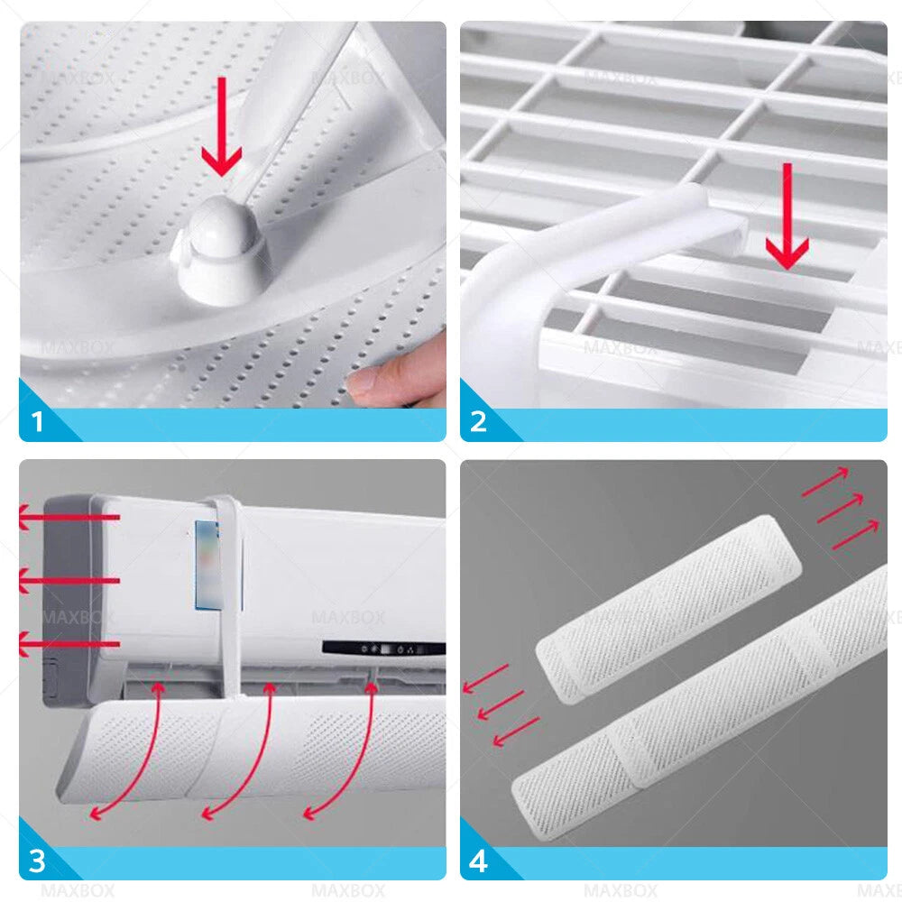 Adjustable Air Conditioner Windshield Baffle Shield for Home