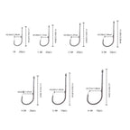 Long Shank Fishing Hook with Double Back Barb Offset Point (2X)