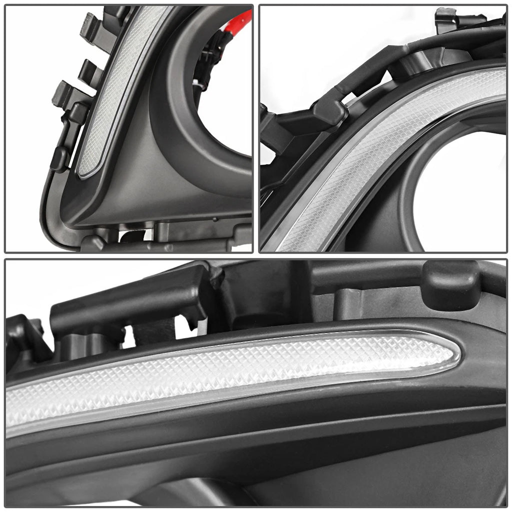 Bumper Fog Light Bezel Cover w/LED DRL/Turn Signal for Mazda 6 (2014–2016)