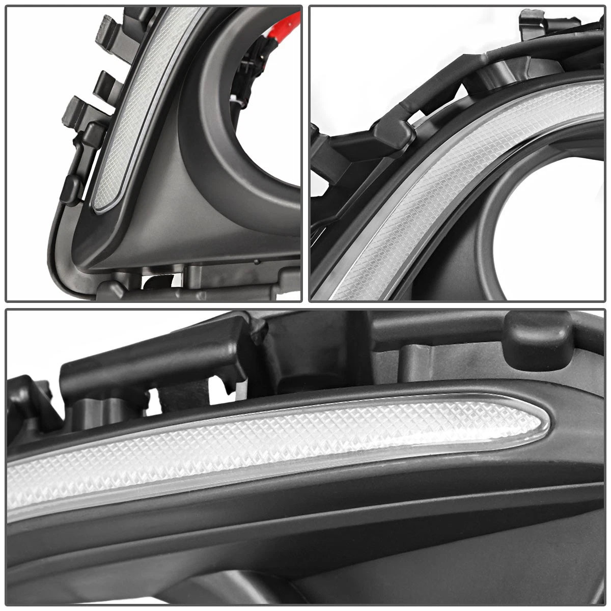 Bumper Fog Light Bezel Cover w/LED DRL/Turn Signal for Mazda 6 (2014–2016)