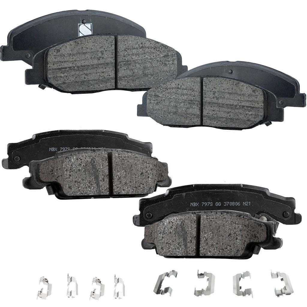 Brake Pad Set for Cadillac STS (2009–2011) Front and Rear 298mm