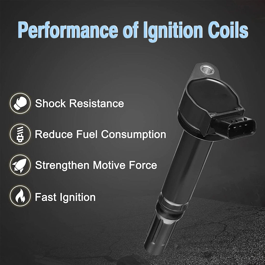 6 Ignition Coils for Toyota 4Runner Camry Highlander RAV4 Tundra Lexus (2000–2023)