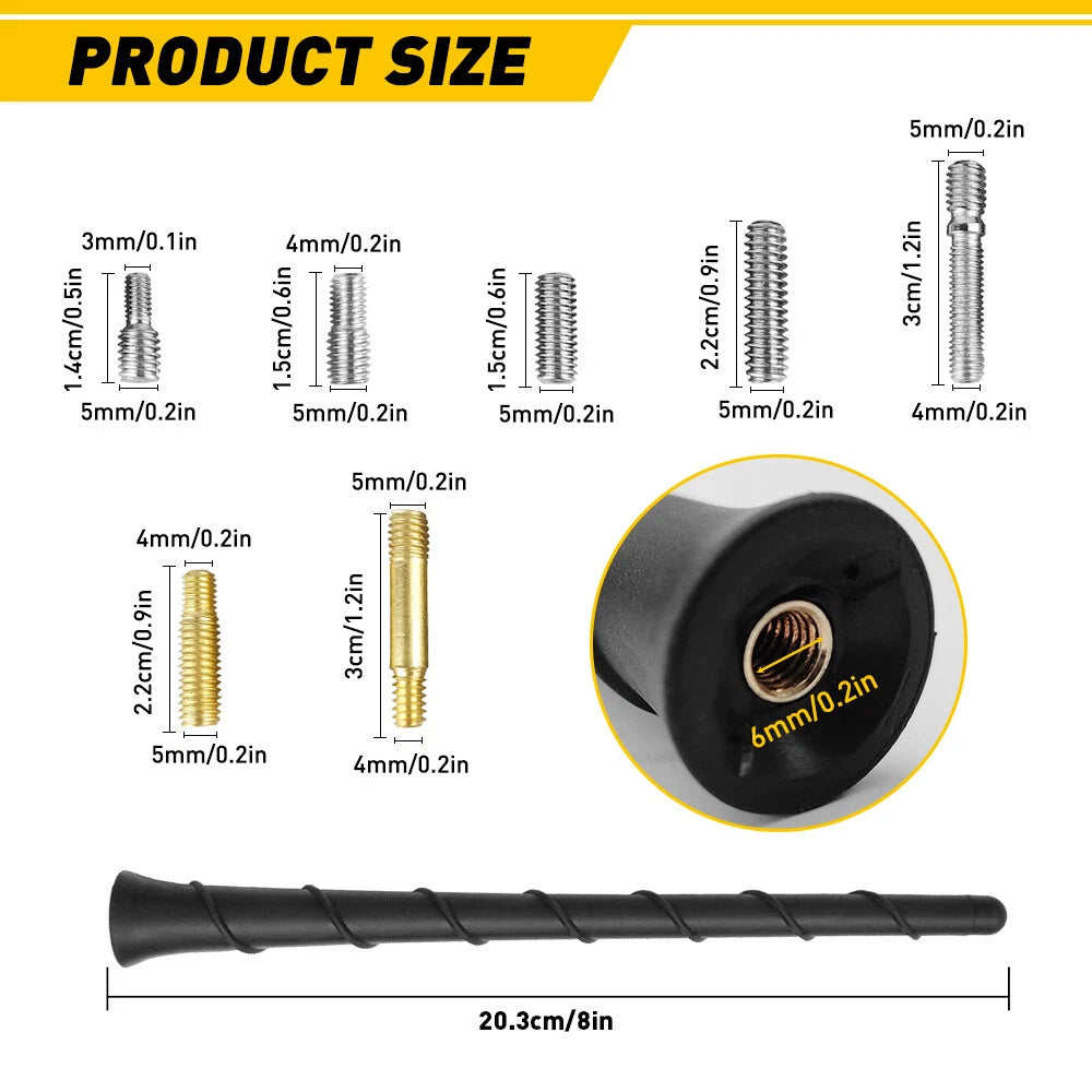 8" Black Antenna for Buick Enclave (2008â2017)