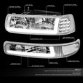 LED DRL Headlight Corner Bumper Signal Lamp Chrome for Chevy Silverado (1999–2002)