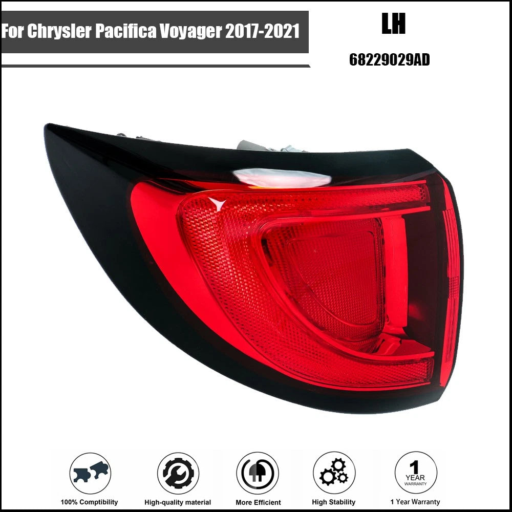 Tail Light for Chrysler Pacifica Voyager (2017–2021) Driver Side Halogen