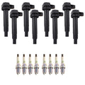 Set of 8 NGK Ignition Coils & Platinum Spark Plugs for LX470 4Runner Land Cruiser (1998–2007)