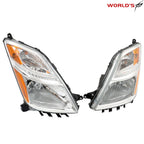 Set of 2 Chrome Bezel Headlights for Toyota Prius (2006–2009)