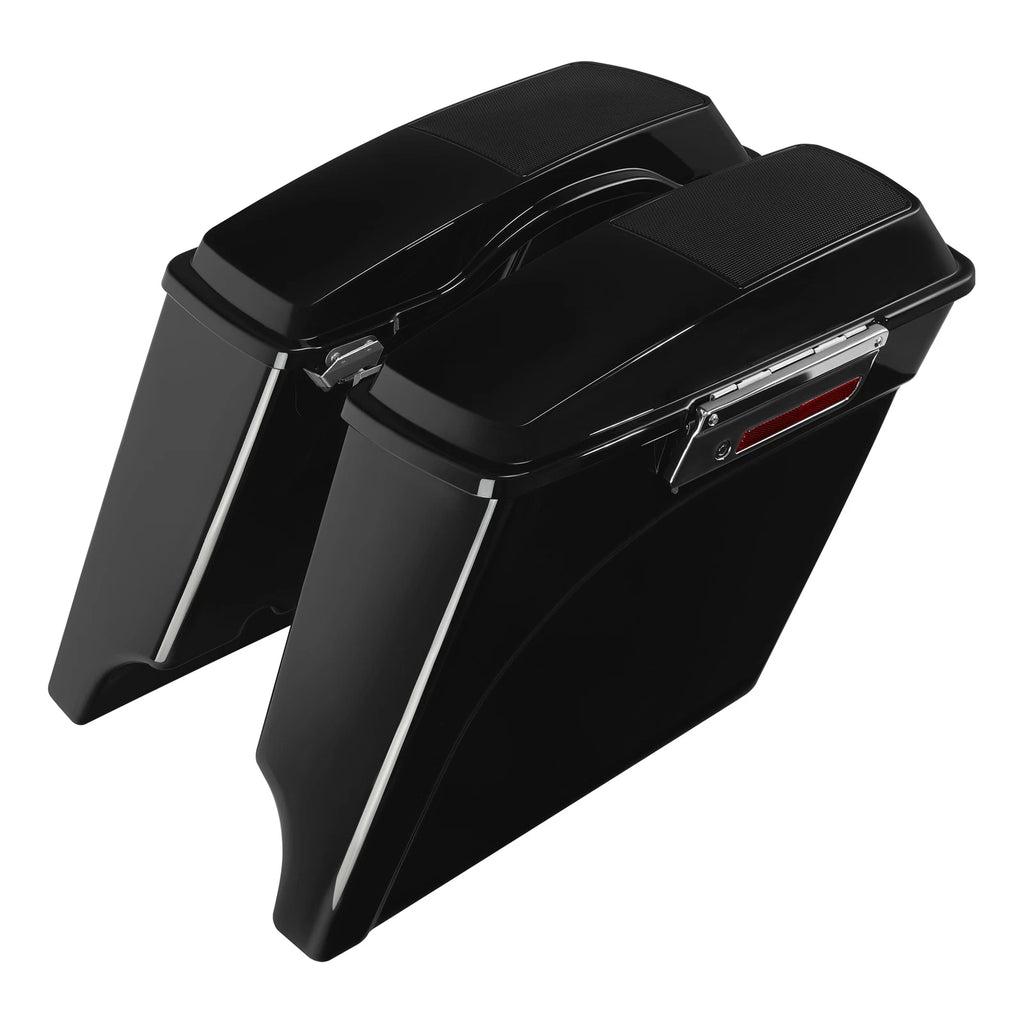 5" Stretched Saddlebags with 6x9 Speaker Lid for Harley Touring Road Glide (1993–2013)