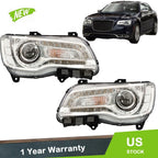 Halogen Headlights for Chrysler 300 (2018–2023) LH + RH Set