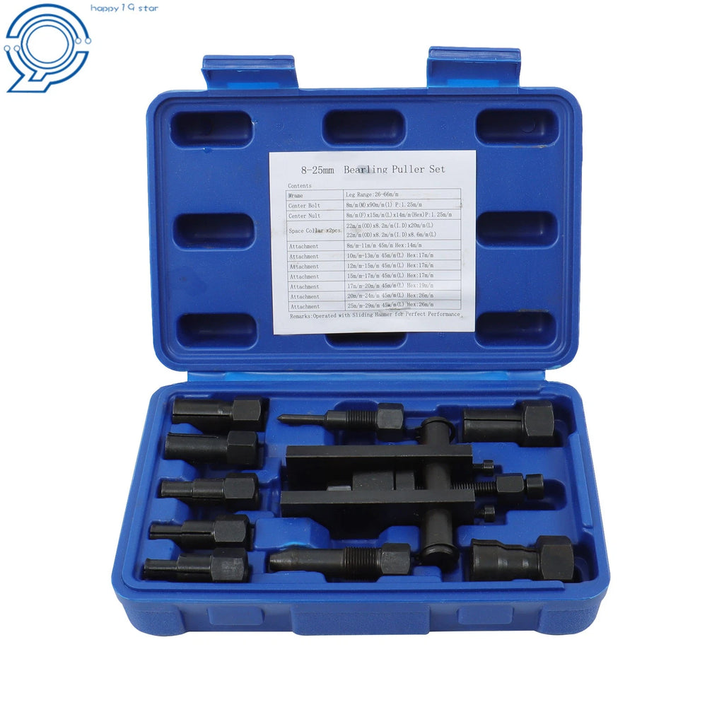 Set of 10 Motorbike Disassembly Tools Bearing Puller Double Jaw