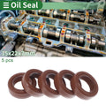 Set of 5 Oil Seal Rotary Shaft Seal FKM Rubber 15x22x7mm
