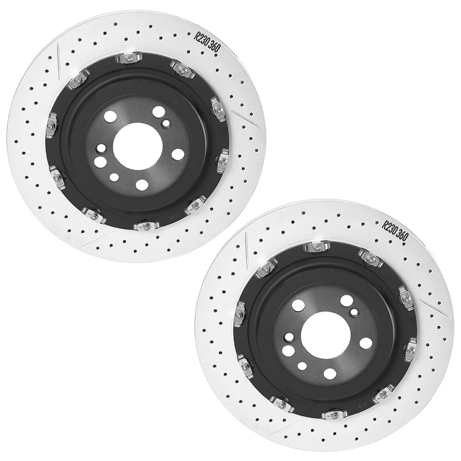 Brembo 2X Rear 360mm Floating Drilled Disc Brake Rotors for MB R230 (2003–2012)