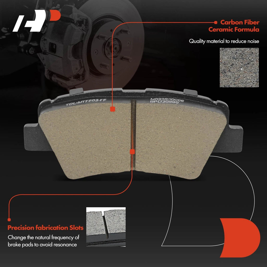 Set of 4 Rear Ceramic Brake Pads for Kia Sportage Hyundai Tucson