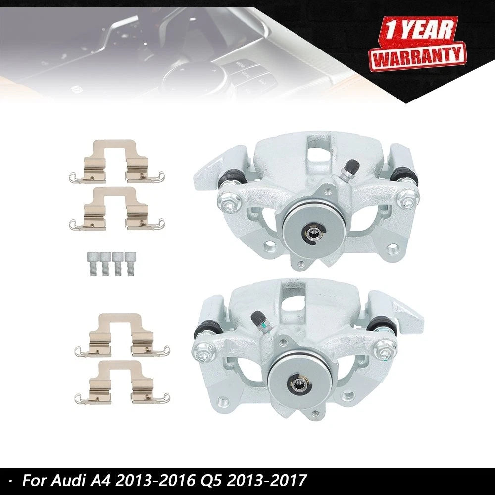 Set of 2 Brake Calipers with Brackets for Audi A4 Q5 (2013–2017)