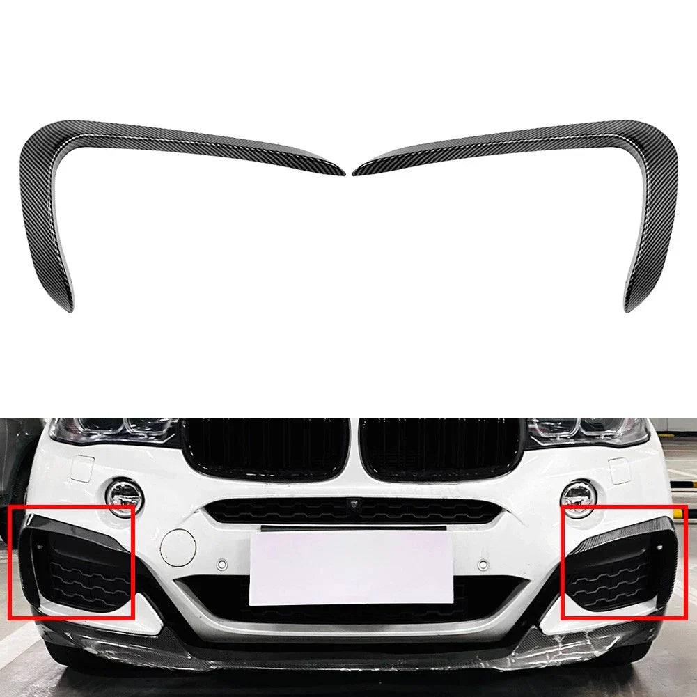 Carbon Look Front Bumper Side Spoiler for BMW X6 F16 (2015-2019)
