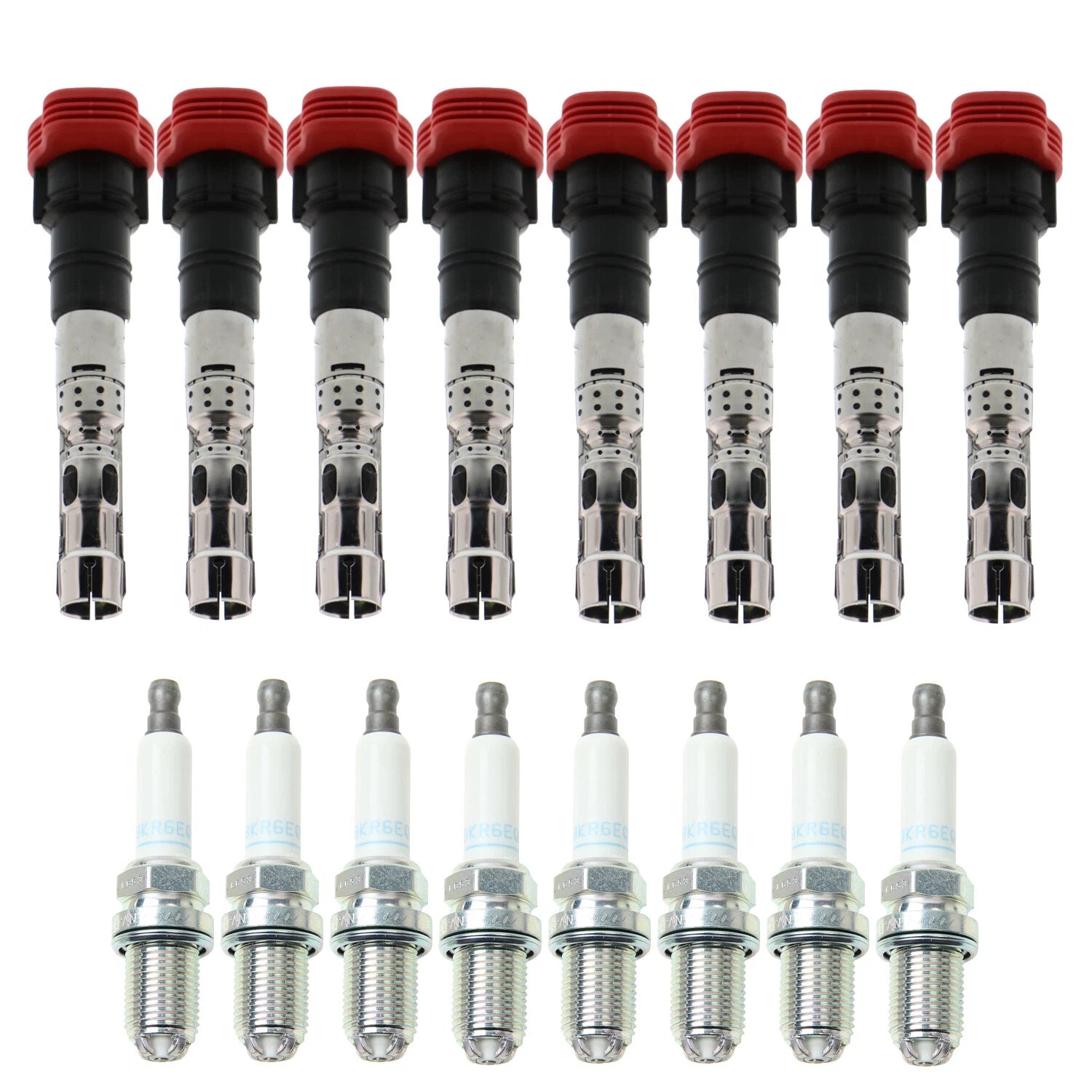 Set of 8 Ignition Coils & Spark Plugs for Audi A6 Quattro S4 Touareg V8