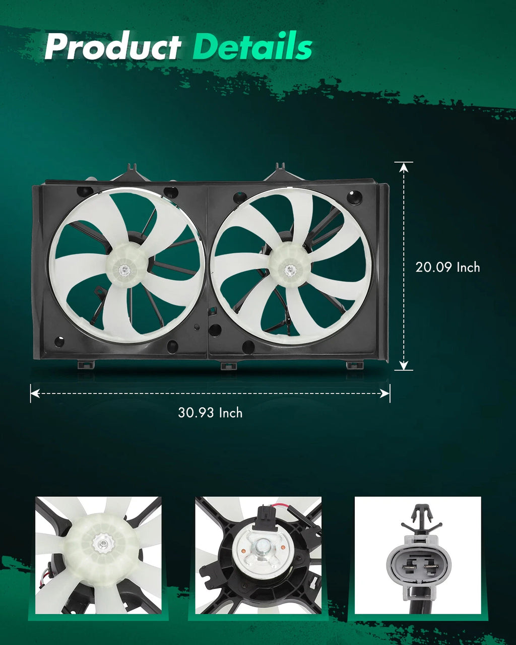 Electric Dual Radiator Cooling Fan for Toyota Camry (2007–2011) 674-50232