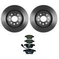 Set of 4 Bosch QuietCast Front Rotors & Hella Low-Met Disc Brake Pads for A3 Quattro