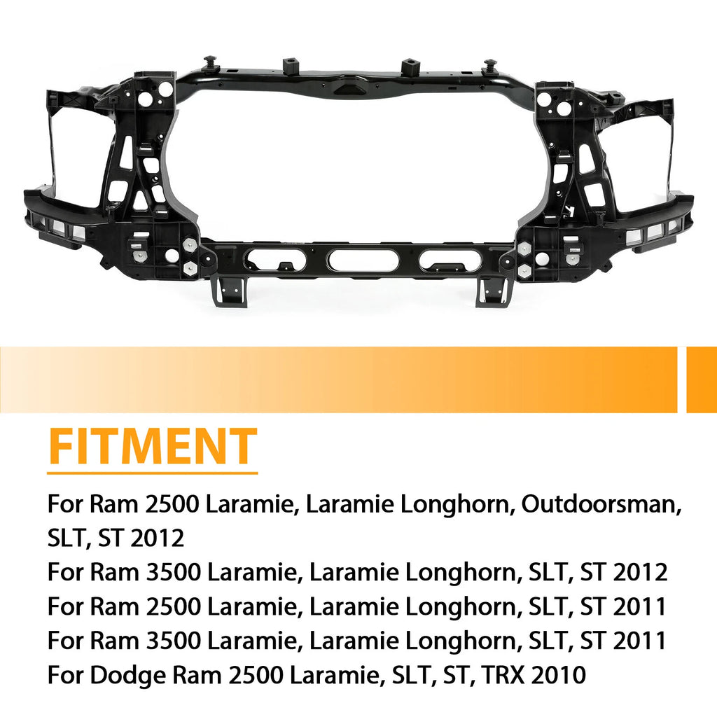 Front radiator support with LH & RH headlight bracket for Dodge Ram 2500 3500 (2010–2012)