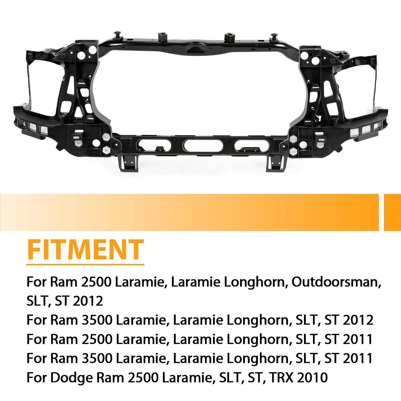 Front radiator support with LH & RH headlight bracket for Dodge Ram 2500 3500 (2010–2012)