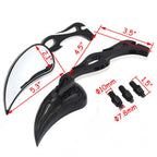 Teardrop Flame Mirrors for Honda/Kawasaki/Suzuki Cruiser (All Years)