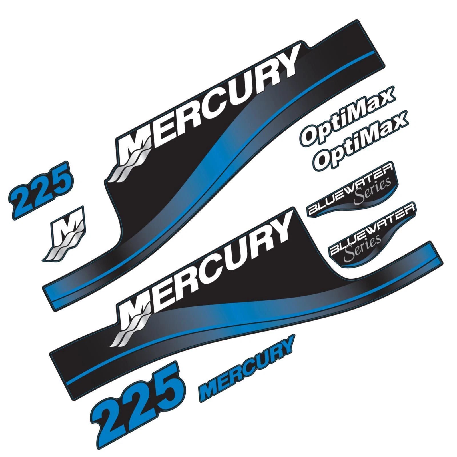Decals Sticker for Mercury Outboard 225hp Blue Water OptiMax (1999–2006) 855408A99