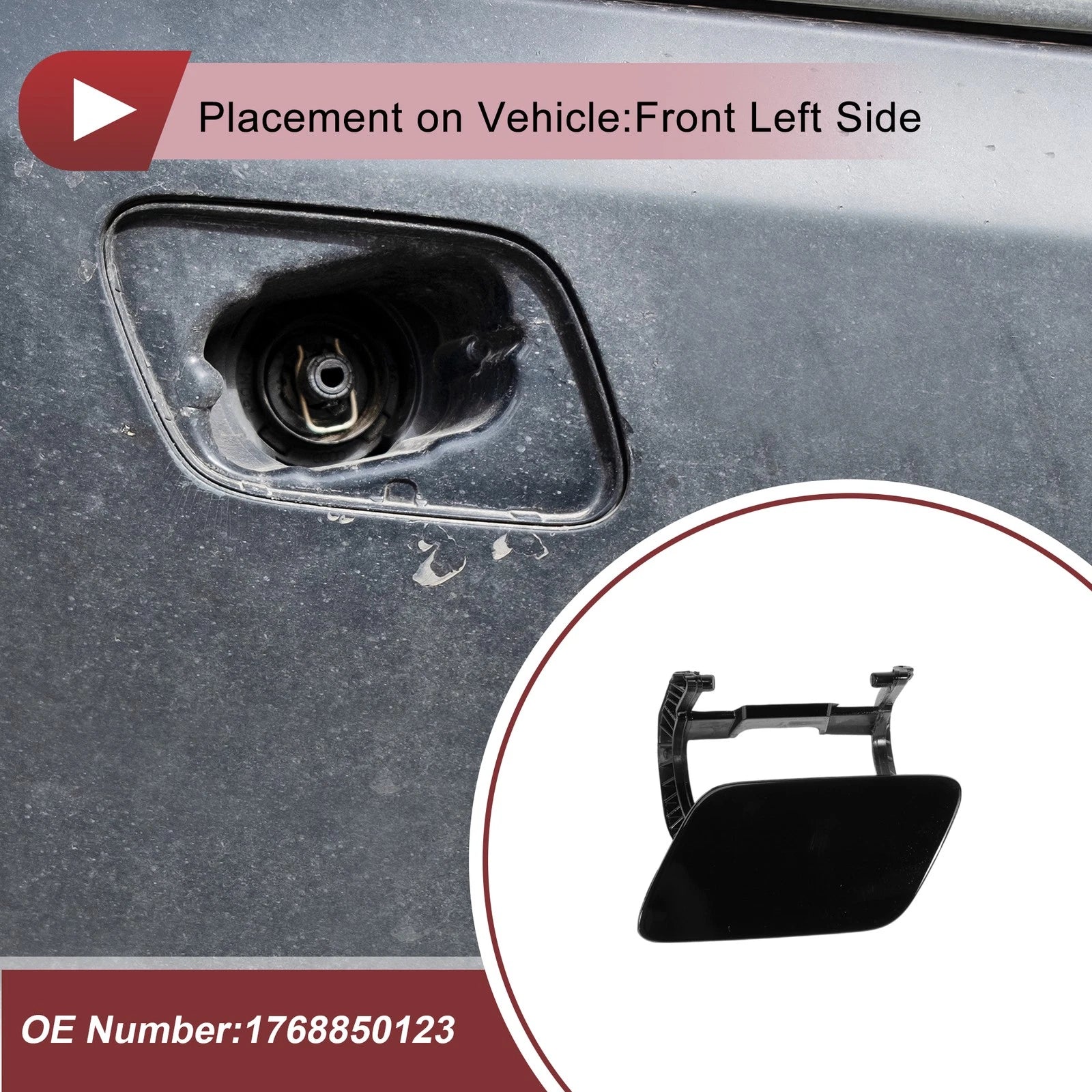 Front Left Bumper Trim Nozzle Cover No.1768850123 for Mercedes-Benz W176 (2013–2019)