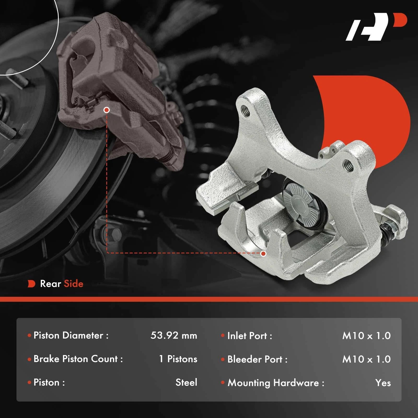 Pair Rear Disc Brake Calipers for Ford F-150 (2015-2018)