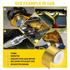 33ft Gold Reflective Thermal Exhaust Tape Air Intake Heat Insulation Wrap