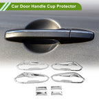 Door Handle Cup Protector for Ford Fusion Mondeo (2013–2018) Silver Tone