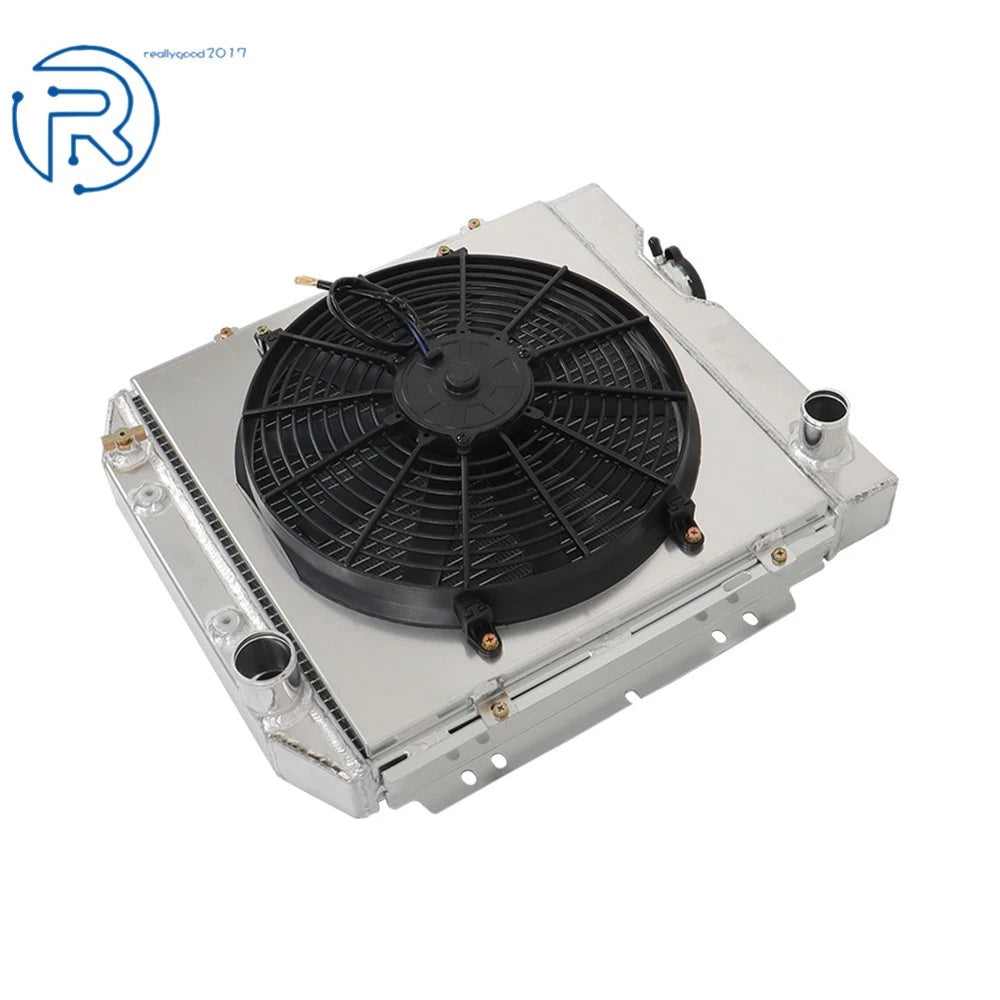3 Row Aluminum Radiator with Fan Shroud for Ford Mustang Comet Falcon V8 (1963–1966)