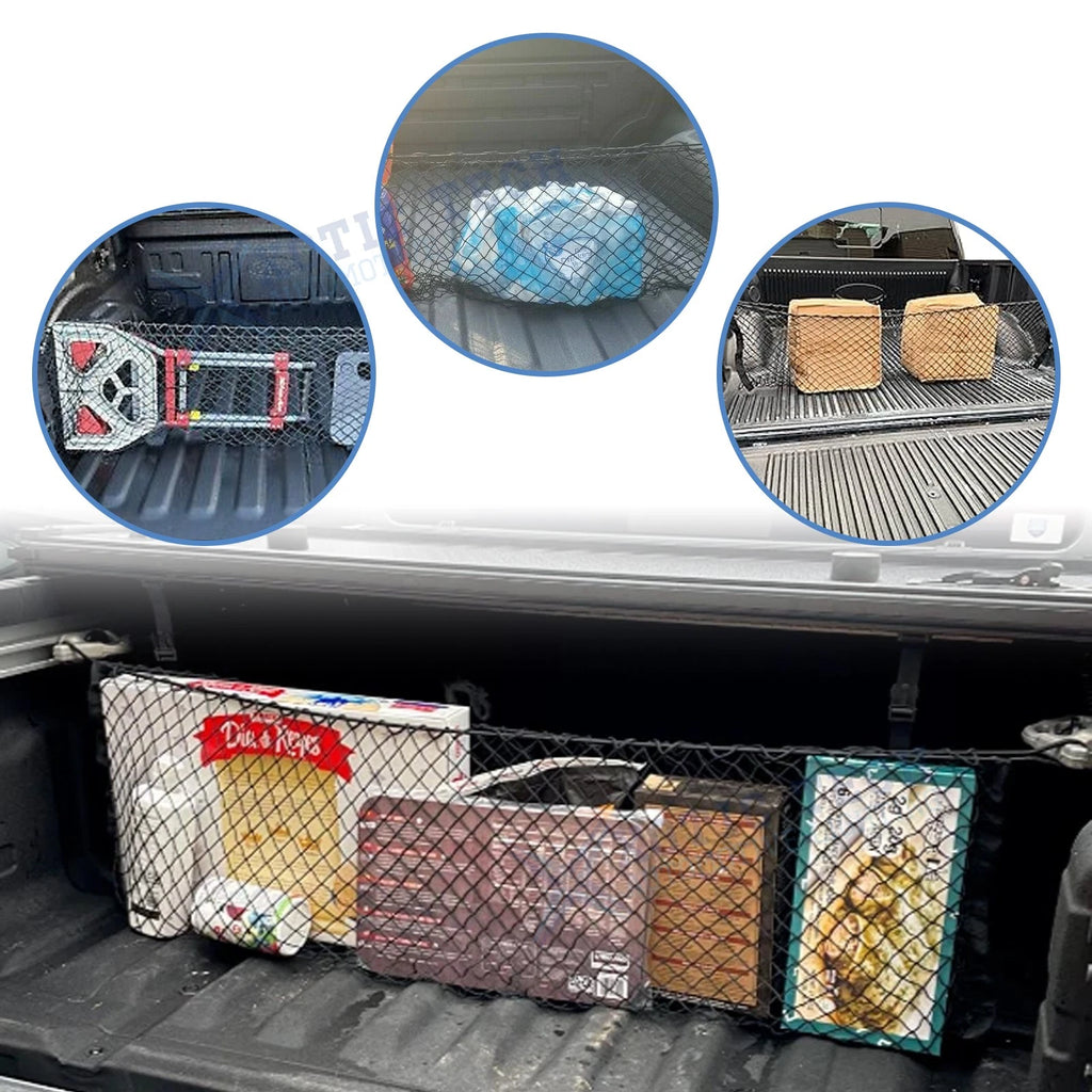 Trunk Bed Envelope Mesh Organizer Cargo Net for Nissan Titan (2004–2024)