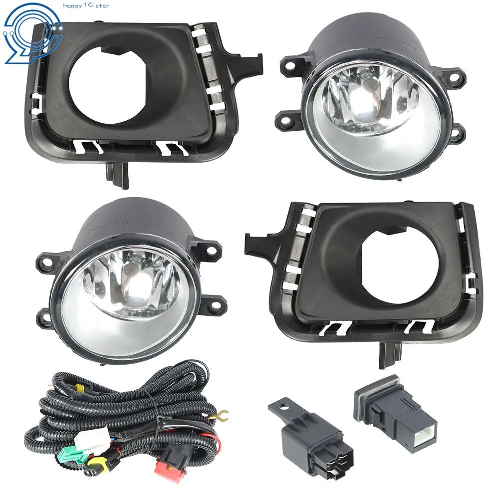 Set of 2 Fog Lights for Toyota Prius C (2012–2014) with Bezel and Switch