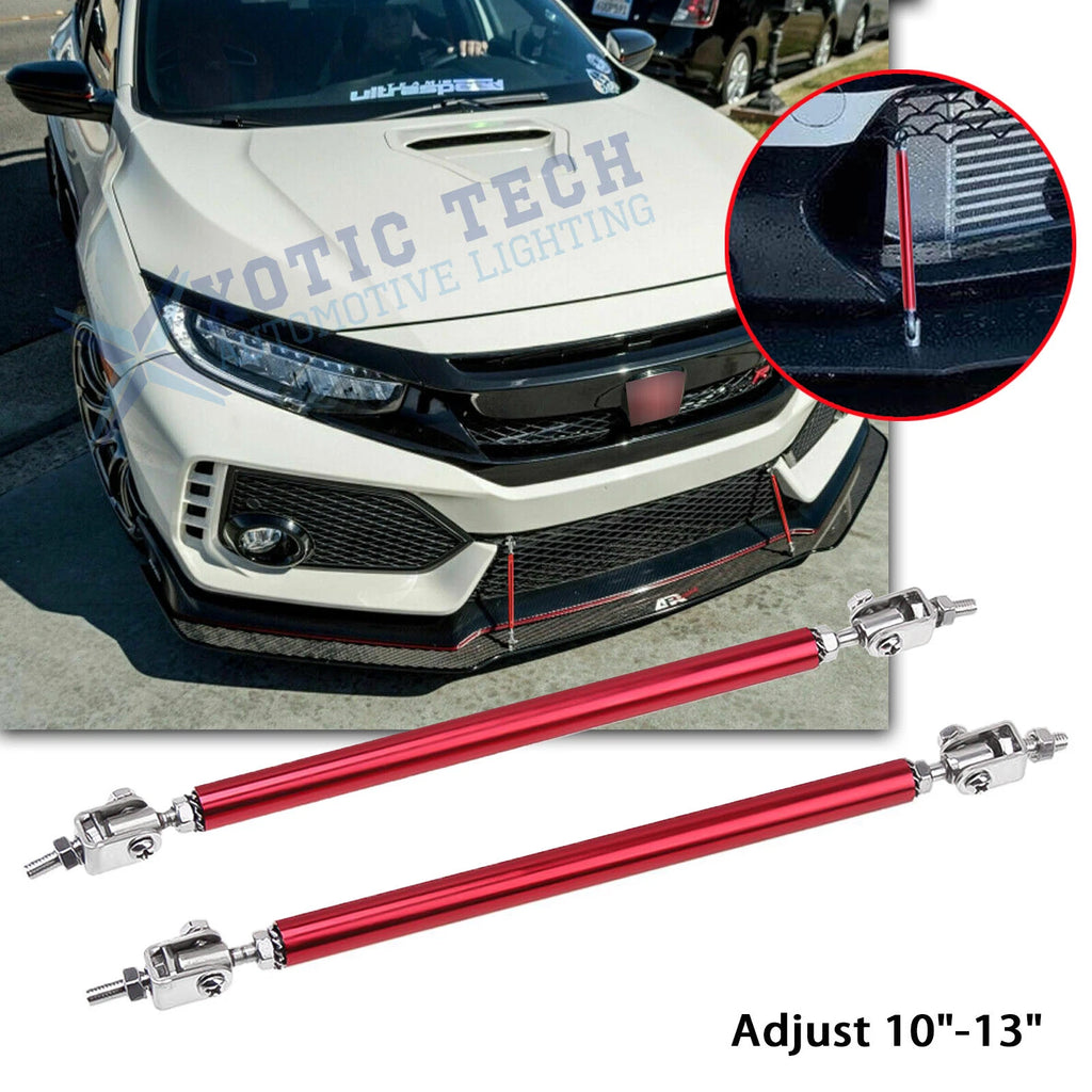 Adjustable Red Racing Bumper Bars for Honda Civic (2017–2021)
