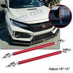 Adjustable Red Racing Bumper Bars for Honda Civic (2017–2021)