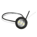 4 x Round Side Marker Mini White Light 3-LED Lamp for Truck Trailer Caravan