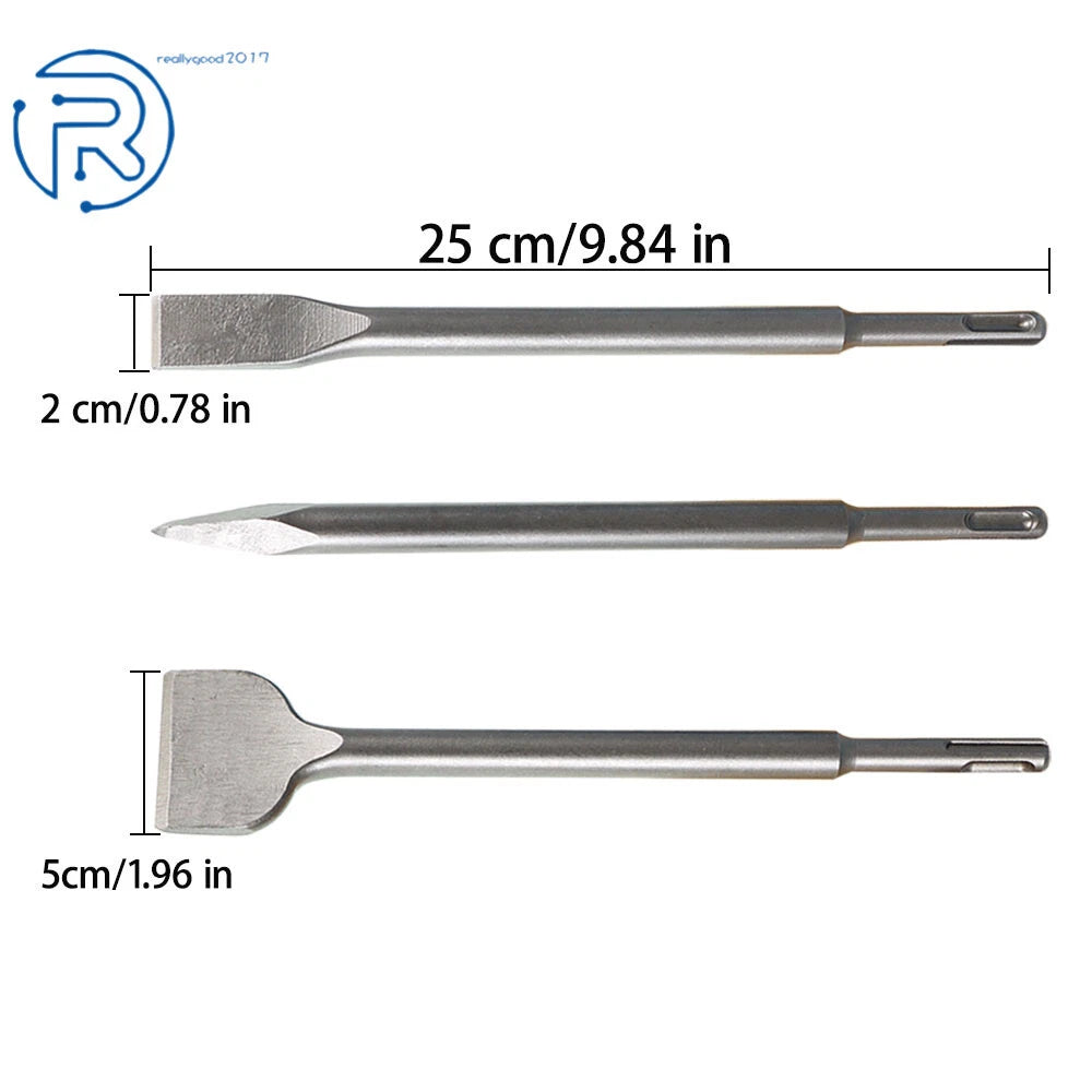6 Pcs SDS Plus Chisel Set for Rotary Hammer (Concrete Drill Bit)