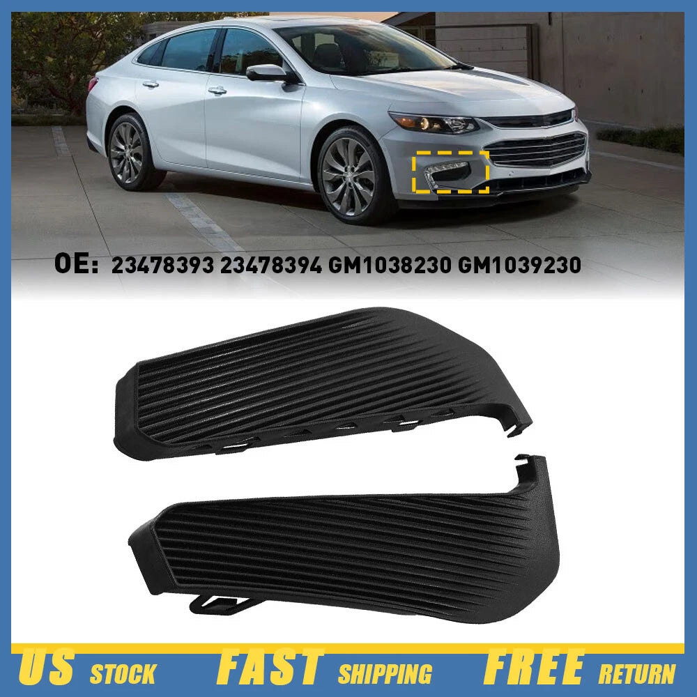 Fog Light Covers for Chevrolet Malibu (2016–2018) Left Right Side Pair