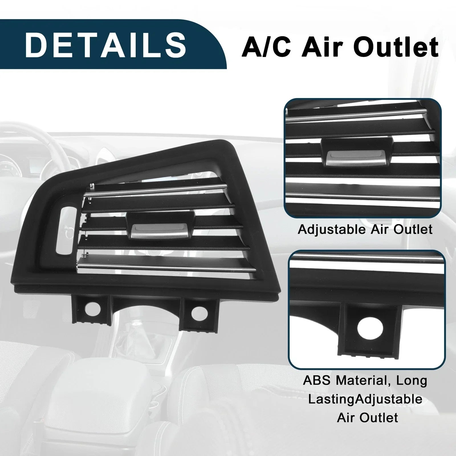 Center Dash A/C Outlet Air Vent Panel for BMW 528i (2011-2016)