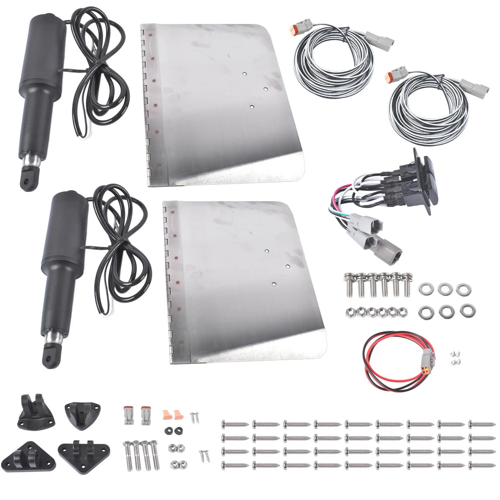 Electric Trim Tab Kit for 16-25ft Boat (Standard Mount)