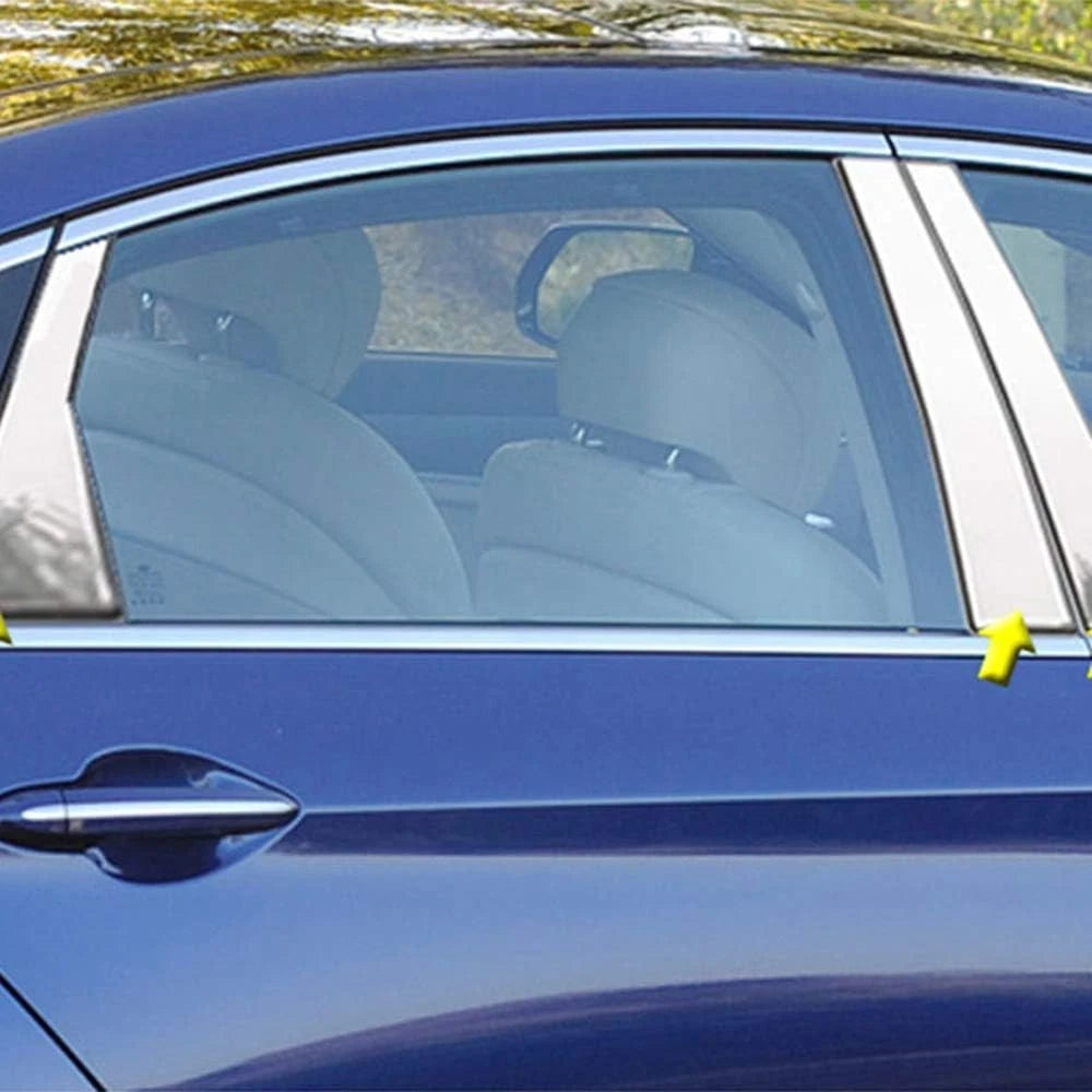 Luxury FX Stainless Steel Pillar Post Trim 6pc for Hyundai Genesis (2015–2016)